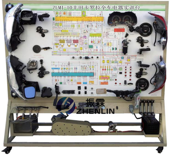 豐田卡羅拉全車(chē)電器實(shí)訓(xùn)臺(tái),全車(chē)電路實(shí)驗(yàn)裝置--上海振霖公司