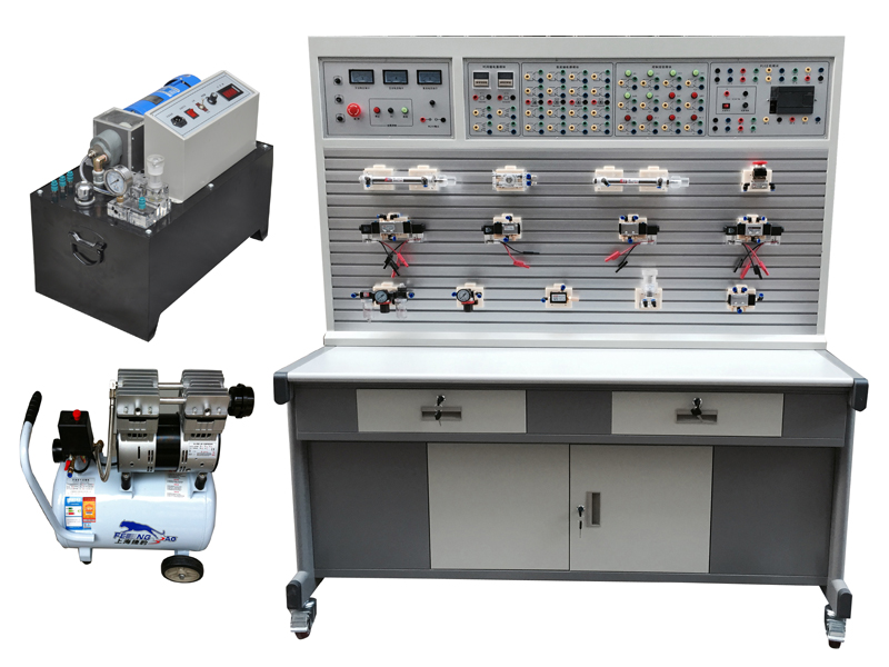 液壓氣動實驗裝置,液壓與氣動PLC控制綜合實訓(xùn)裝置,氣動液壓實訓(xùn)設(shè)備--上海振霖教學(xué)設(shè)備有限公司
